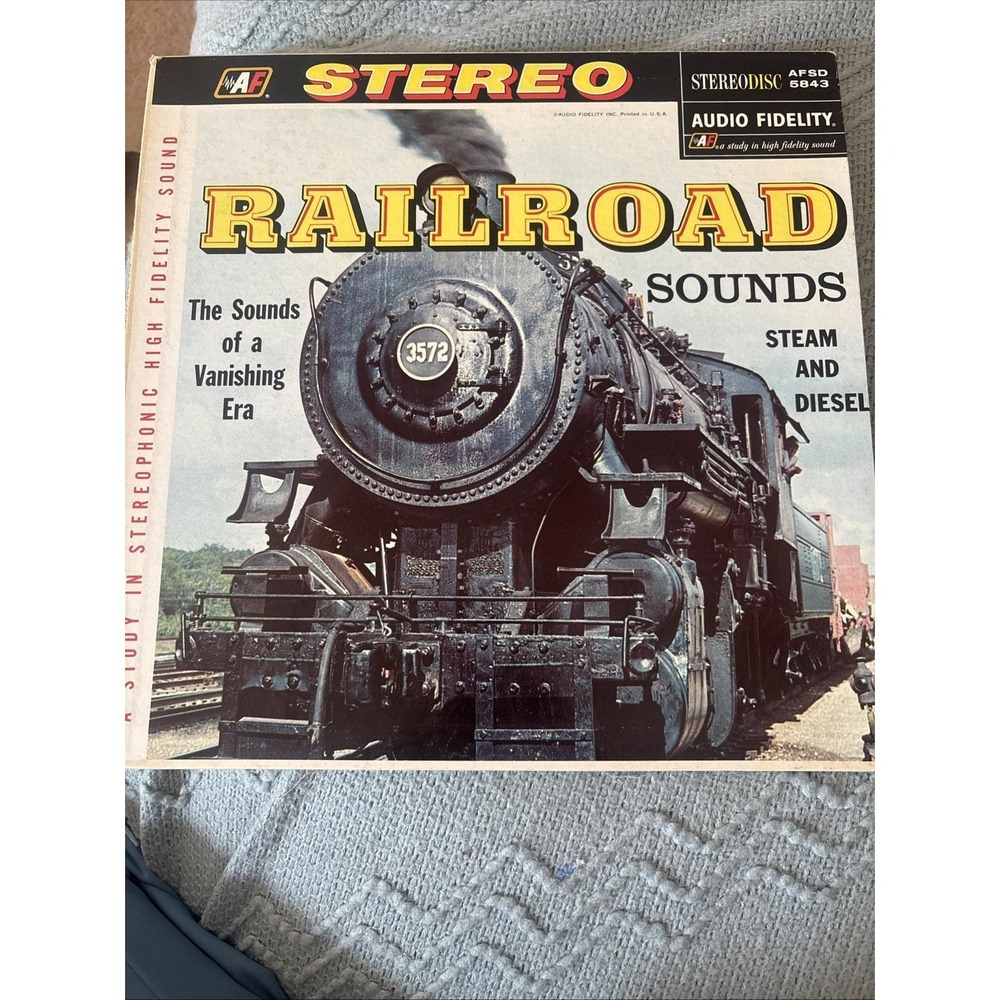 Vintage '58 Railroad Sounds (2nd stereo recording ever) record by Audio Fidelity